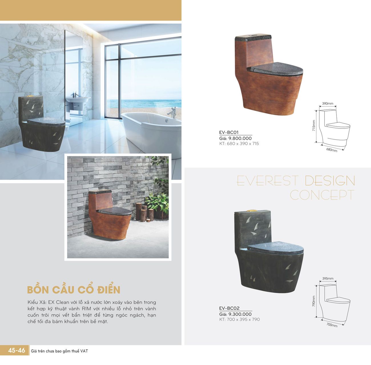 Thiết bị vệ sinh EVEREST Cổ Điển Catalogue và Bảng giá mới nhất /Page 